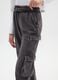 Girls' Regular Fit Grey Cotton Blend Cargo Jogger Trousers_2