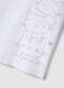 Girls' white cotton t-shirt with cat print, regular fit_3