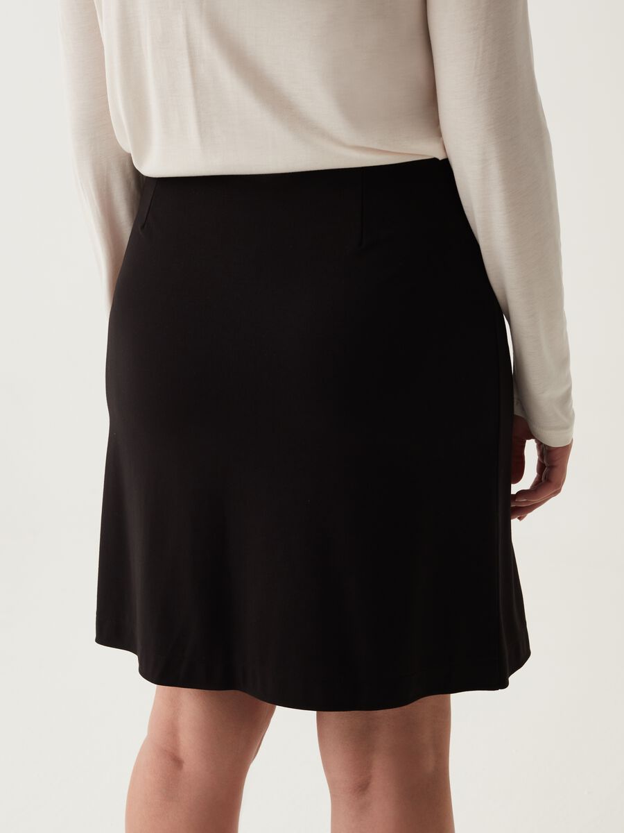 Minigonna stretch con spacchetto Curvy_2