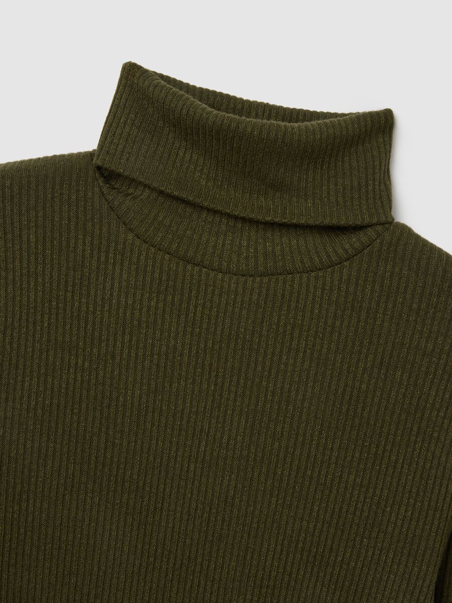 Green regular fit sweater_1