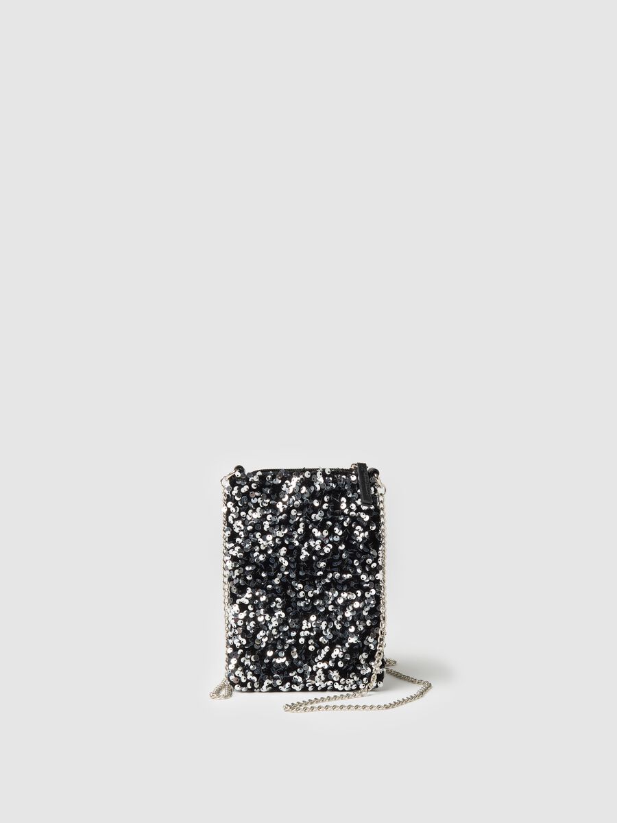 Mobile phone holder with sequins_0