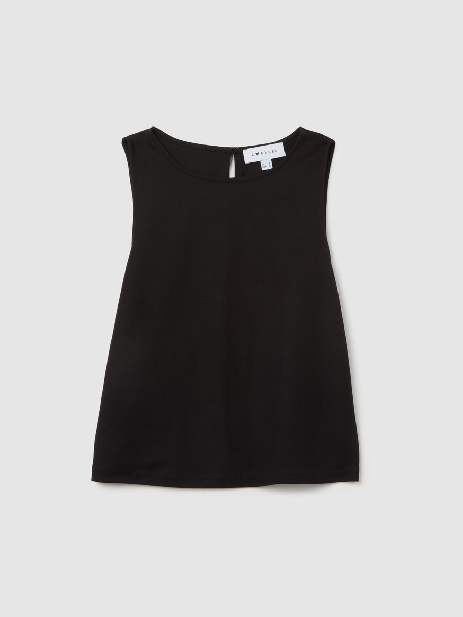 Women’s cropped vest top in viscose blend with regular fit._4