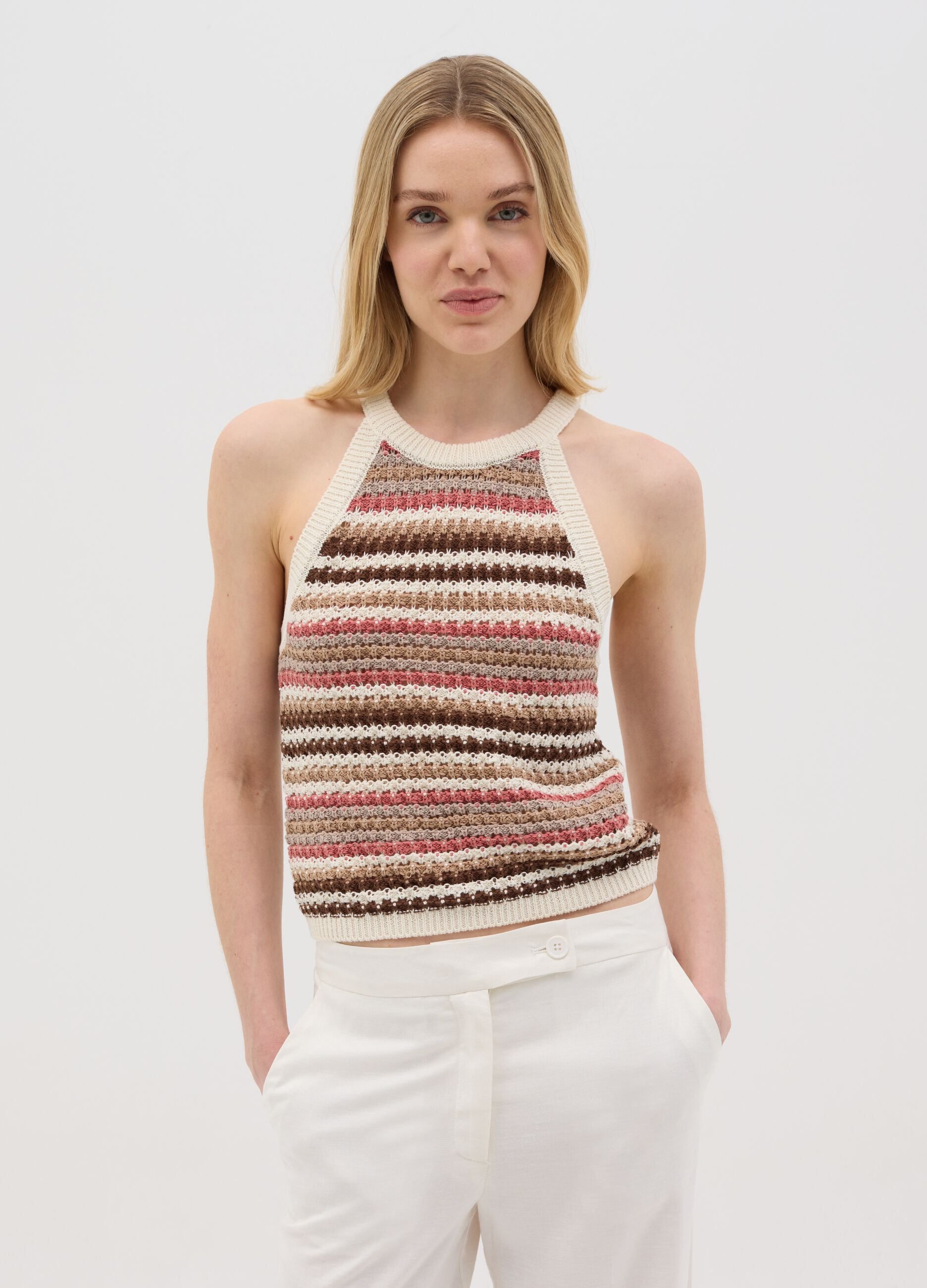 OVS Multicolor Stripe Knit Top