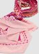 Pink pure cotton scarf with floral print_2