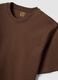T-shirt marrone in puro cotone organico jersey regular fit_2