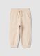 Pink cotton jogger trousers, regular fit_0