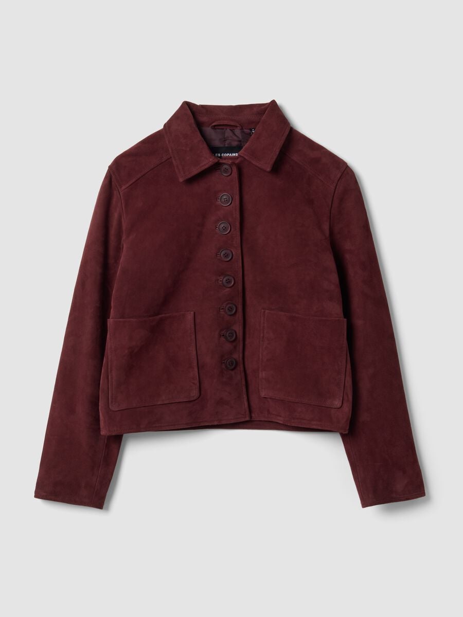Giacca rossa in vera pelle regular fit_4