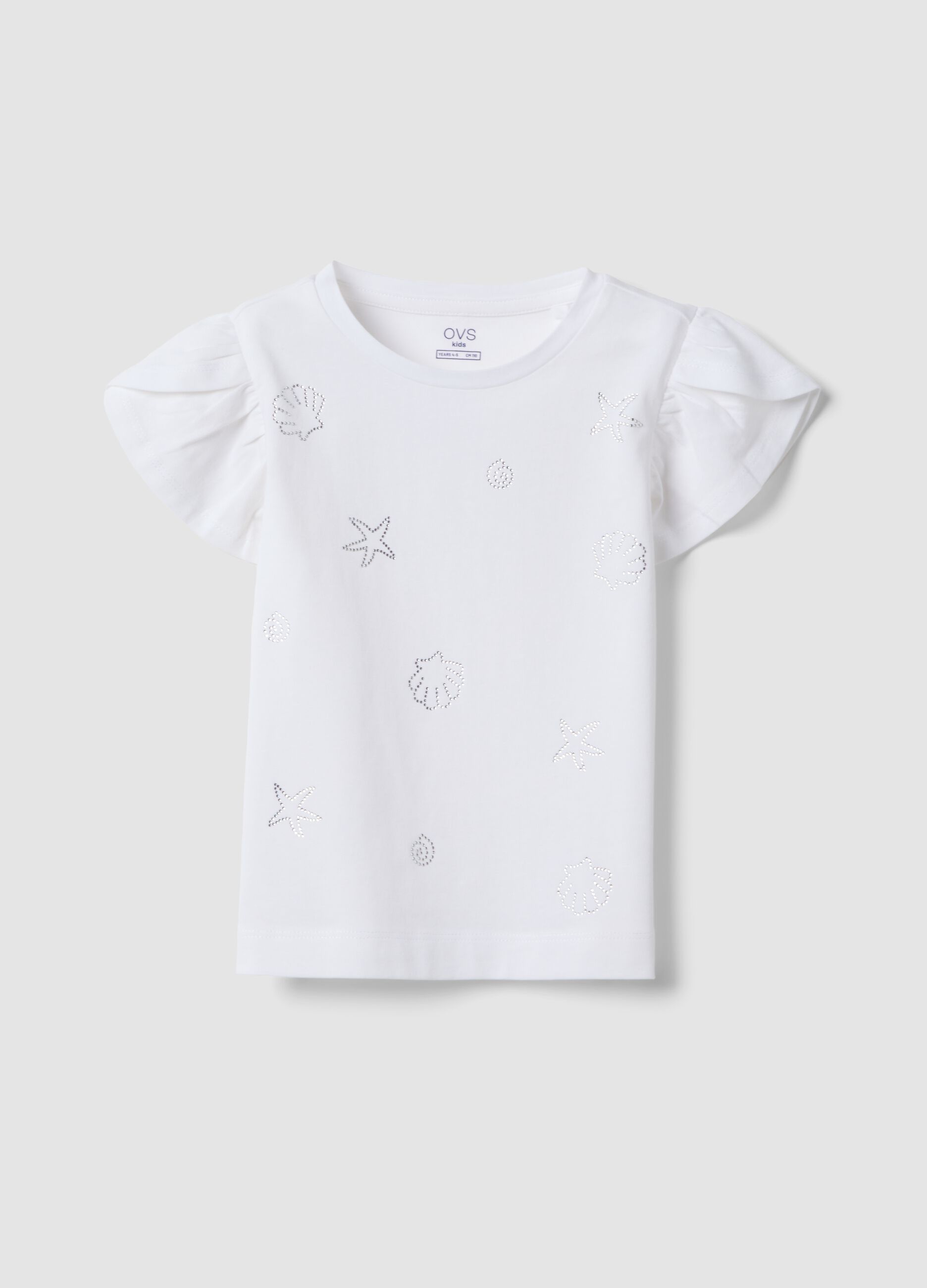 White short-sleeved pure cotton T-shirt