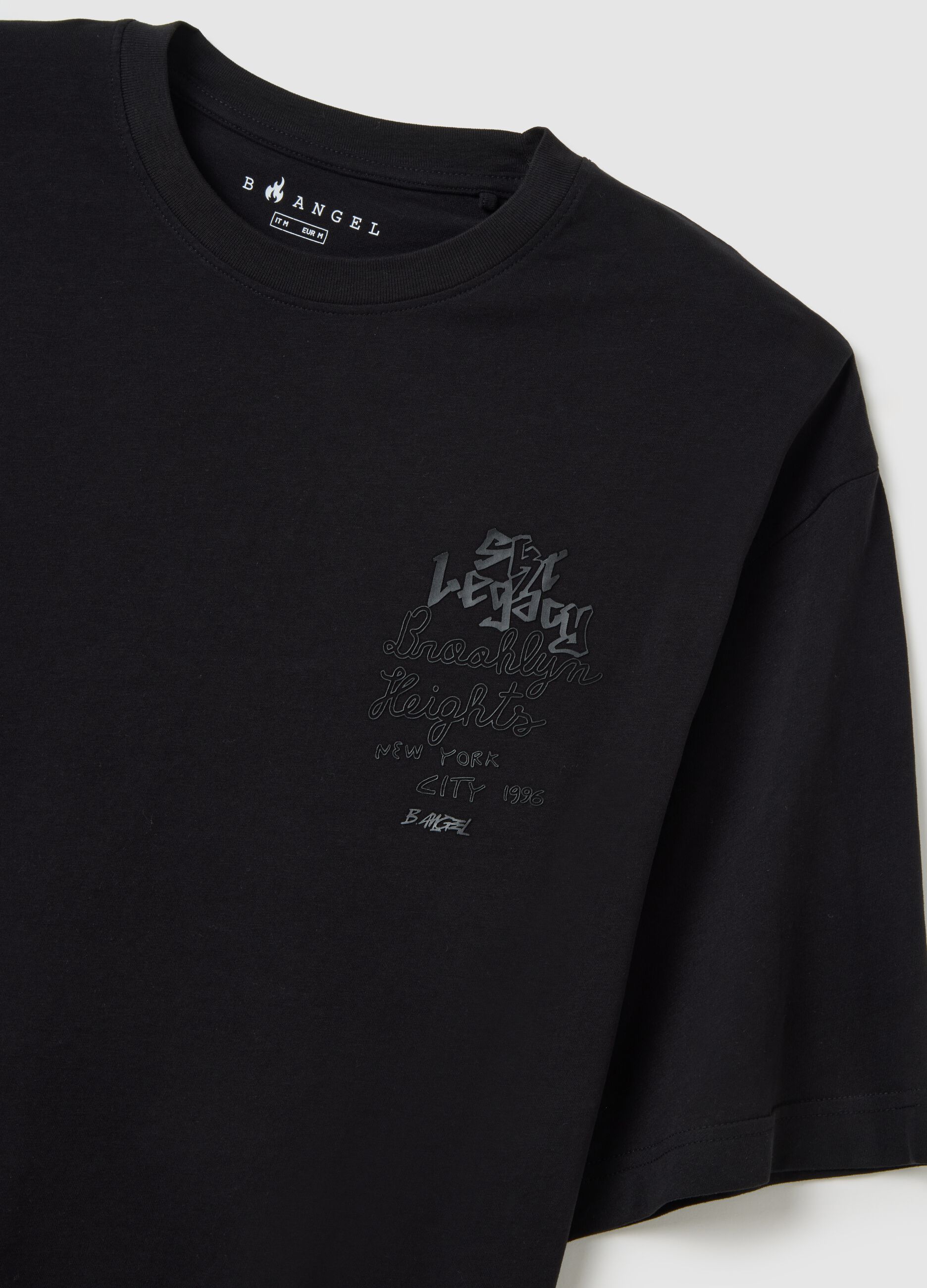 Black Pure Cotton Regular Fit T-Shirt