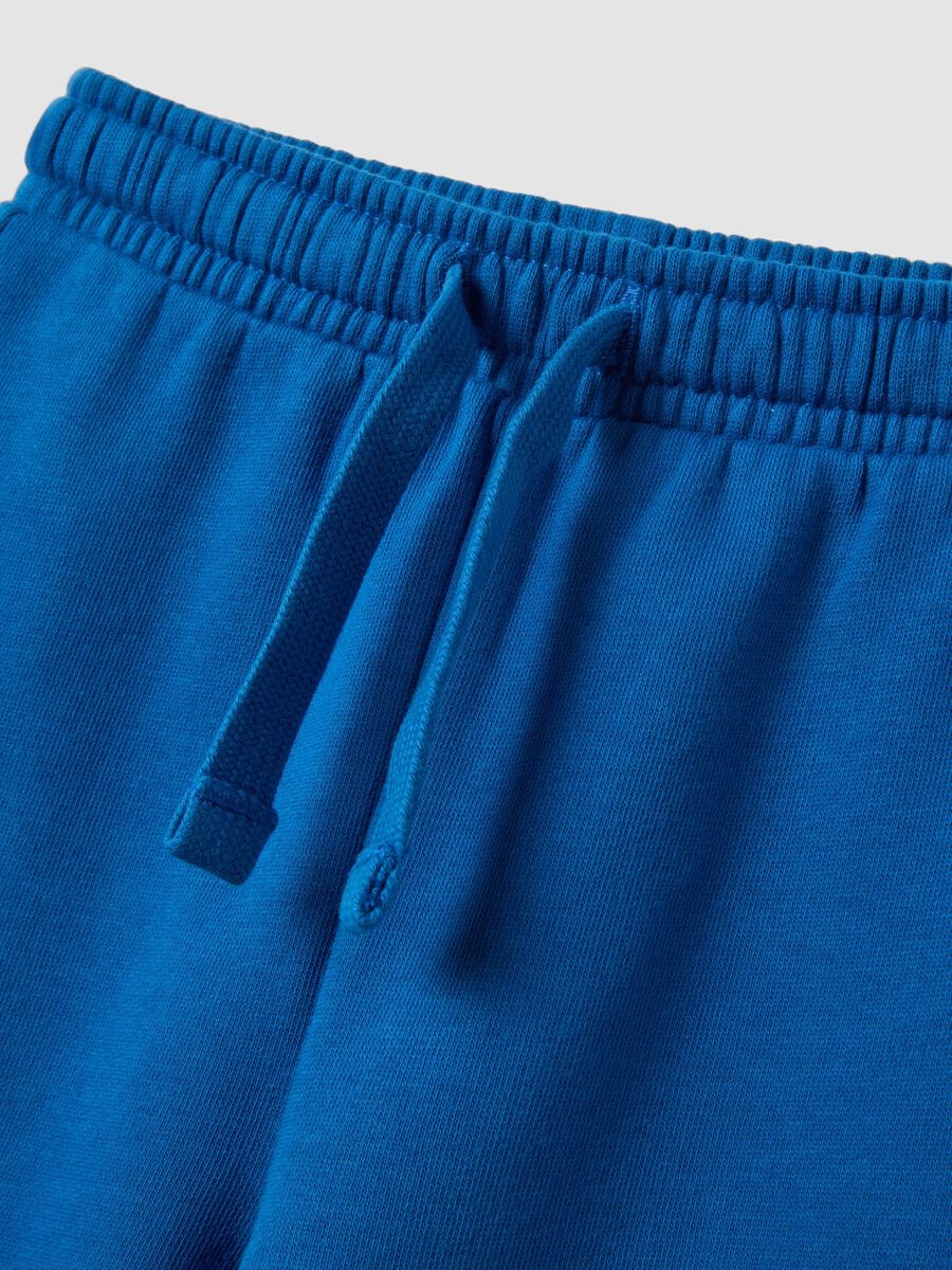 Pantaloni jogger blu in puro cotone organico_2