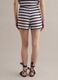 Blue and white striped stretch cotton crochet shorts, regular fit_2
