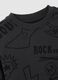 Children's oversized pure cotton black sweatshirt_2