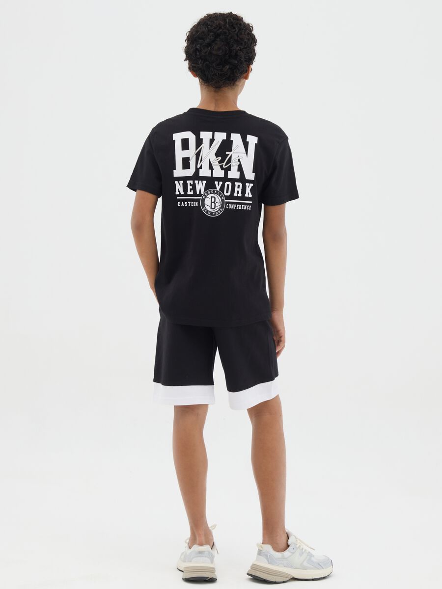Jogging set da ragazzo in puro cotone nero regular fit_3