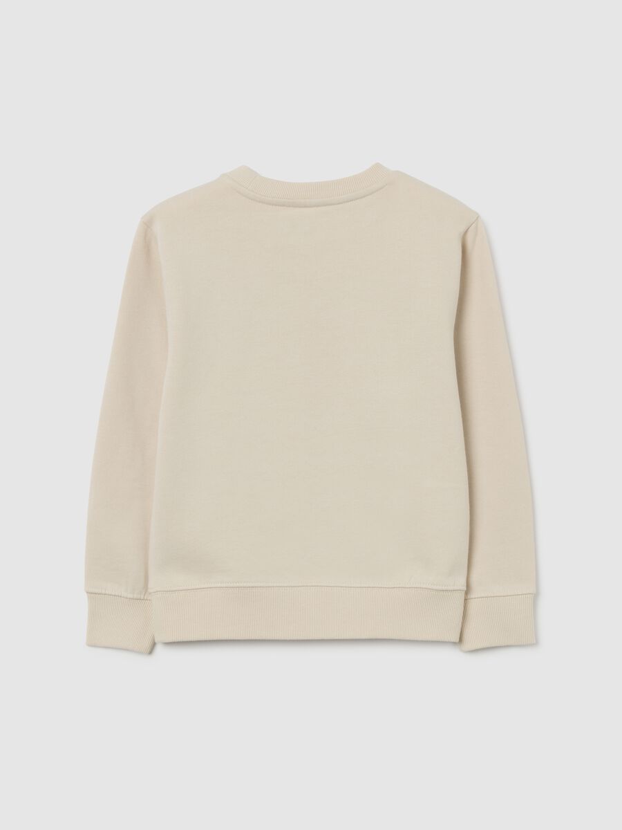 Kids' oversized beige pure cotton sweatshirt_1