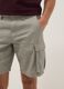 Grey pure cotton regular-fit cargo Bermuda shorts_3