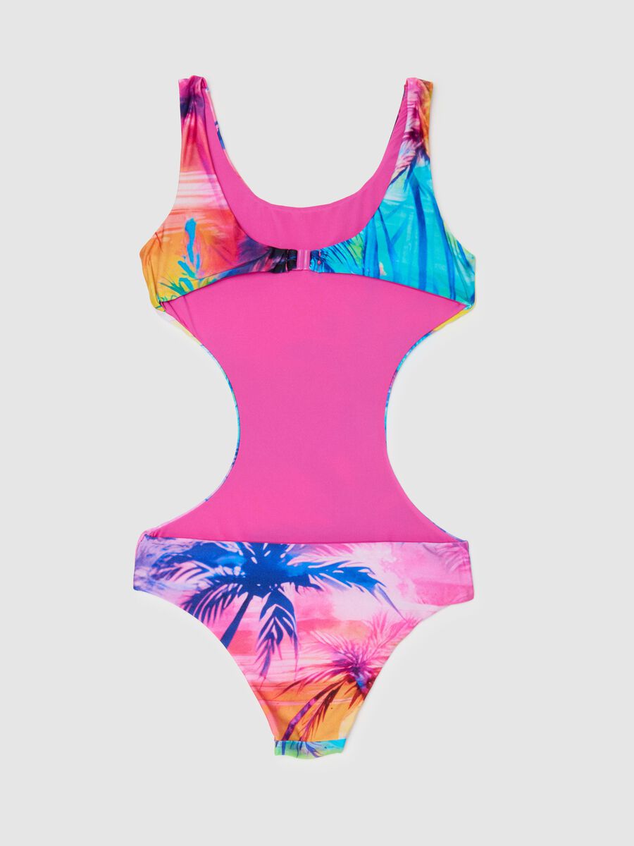 Girls' Multicolour Stretch Blend Swimsuit_1