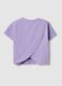 Girls' regular fit purple stretch cotton t-shirt with embroidery_1