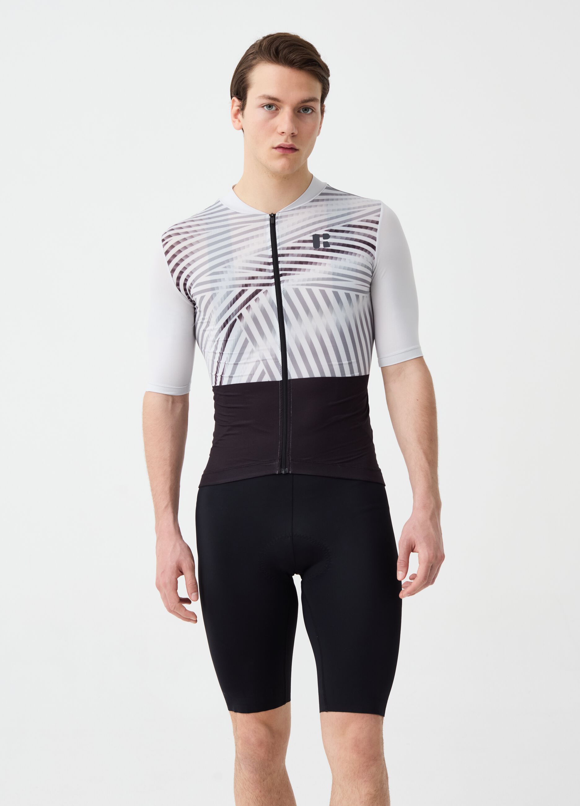 Ovs T-shirt ciclista stampata full-zip Urban Riders