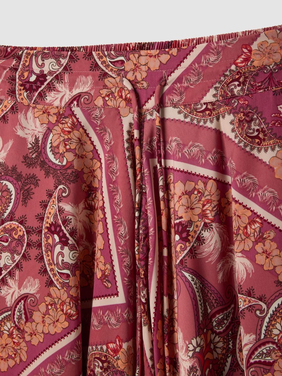 Pink patterned shorts with elasticated waist_5