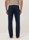Casual blue linen-cotton blend trousers, regular fit_2