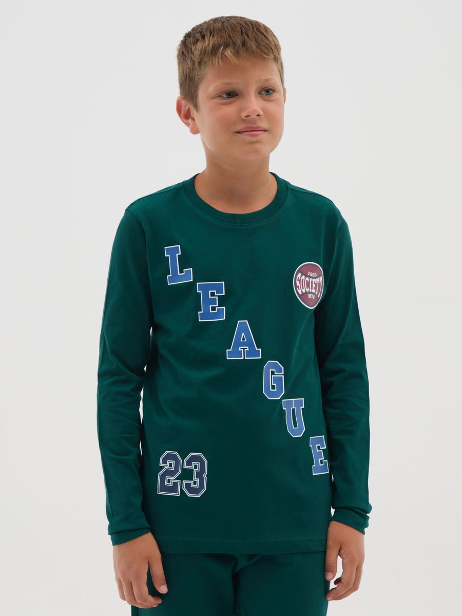 Boys' pure cotton green regular fit jumper_0