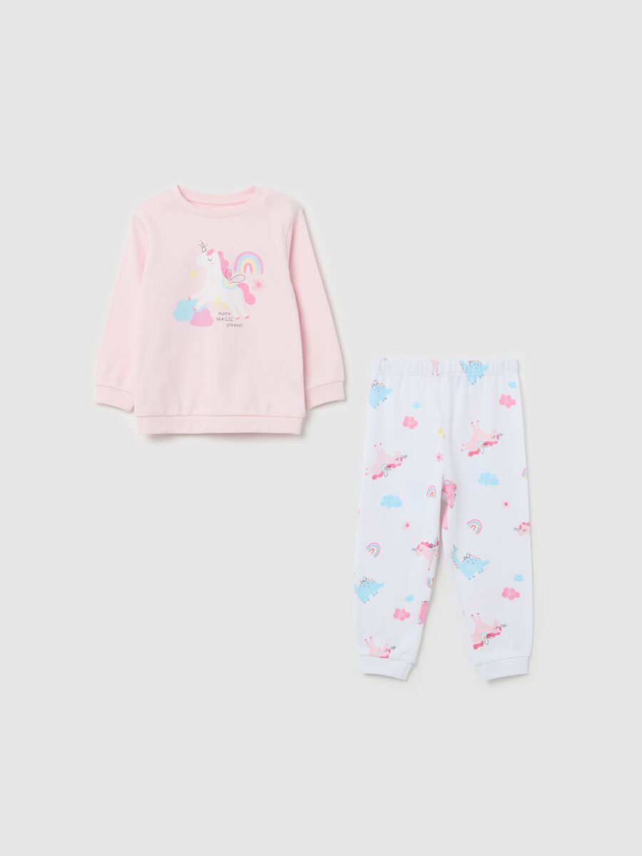 Cotton pyjamas with unicorns print_0