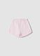 Girls&rsquo; pink stretch cotton shorts with bow_1