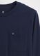 Blue Long Sleeve Cotton Shirt_1