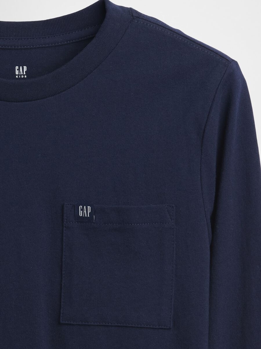 Blue Long Sleeve Cotton Shirt_1