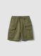 Bermuda cargo verdi in cotone elasticizzato_3