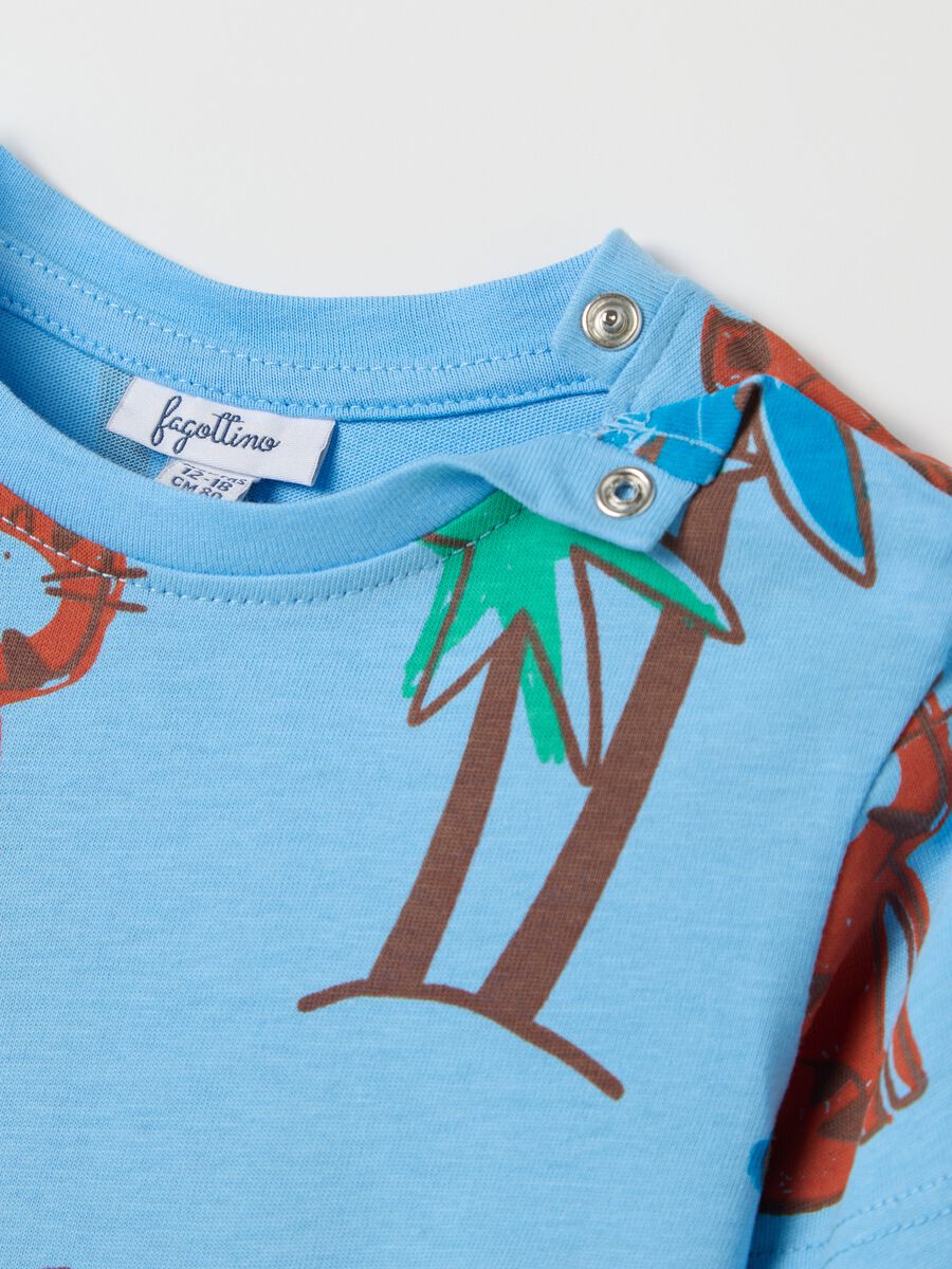 Light blue cotton T-shirt with print_3
