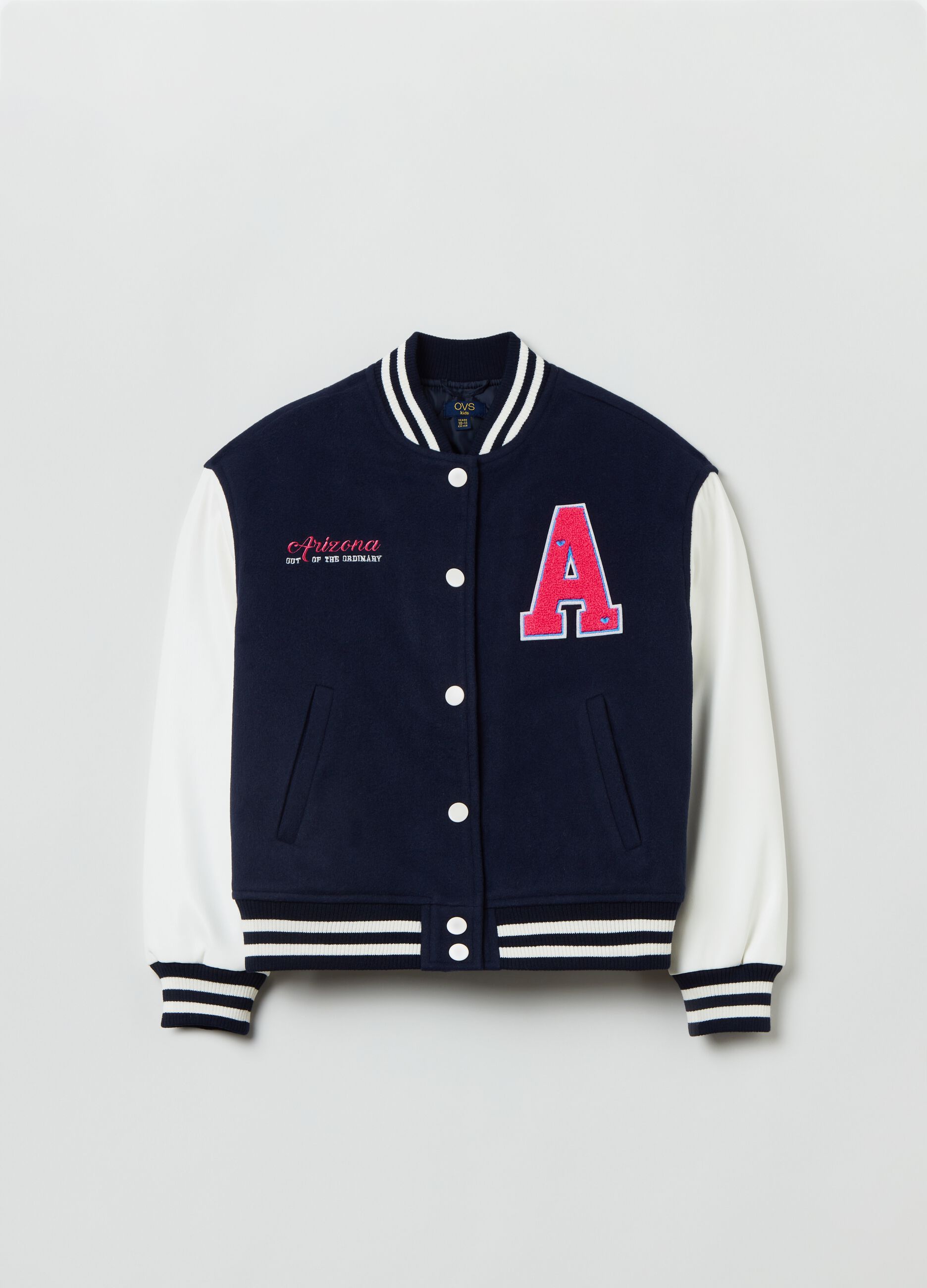 Bomber varsity combinato con patch