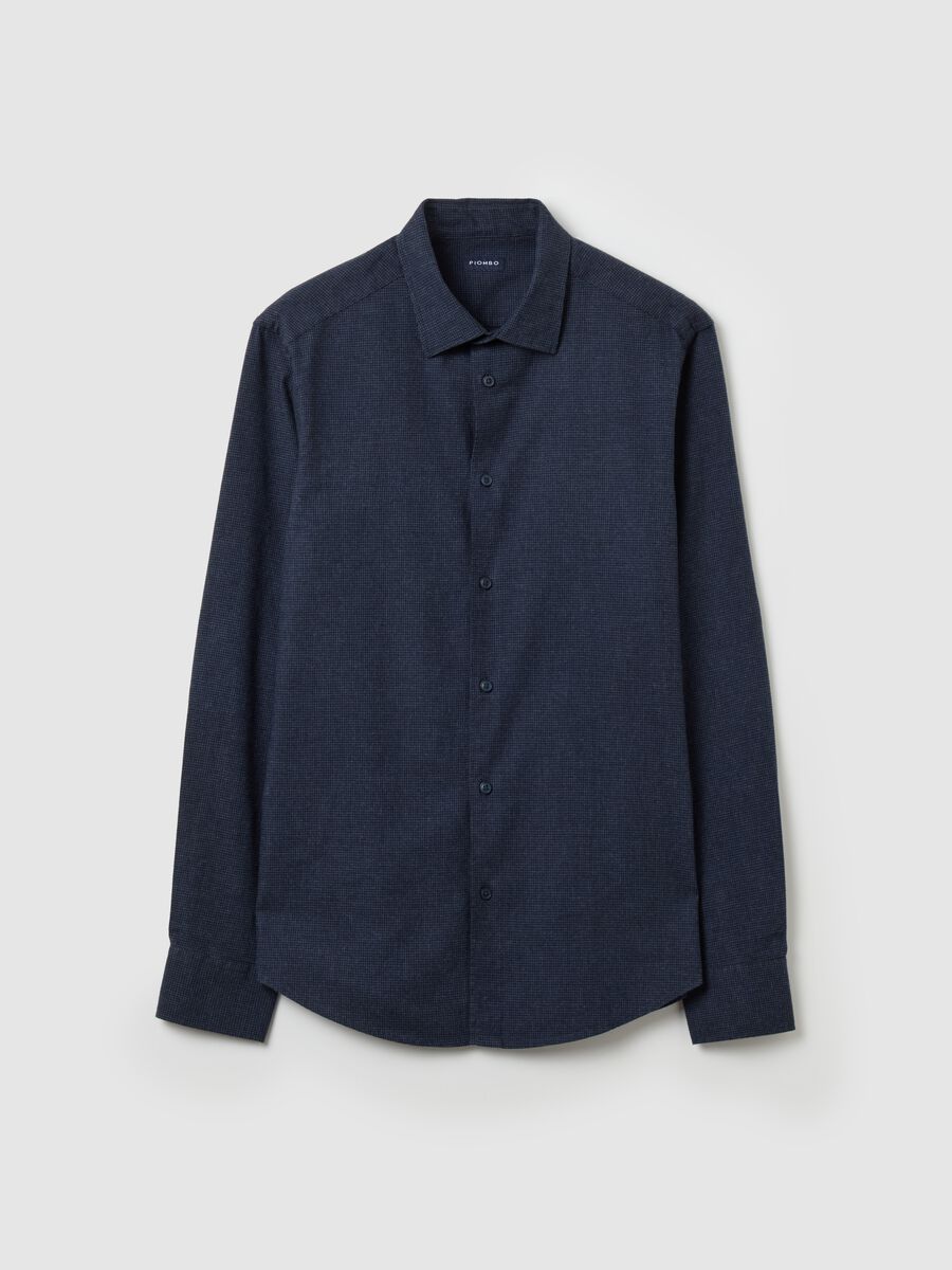 Contemporary regular-fit shirt with micro check pattern_4