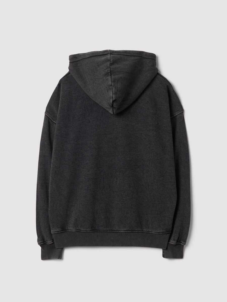 Hoodie over grigia in puro cotone con stampa "A Nightmare On Elm Street"_6