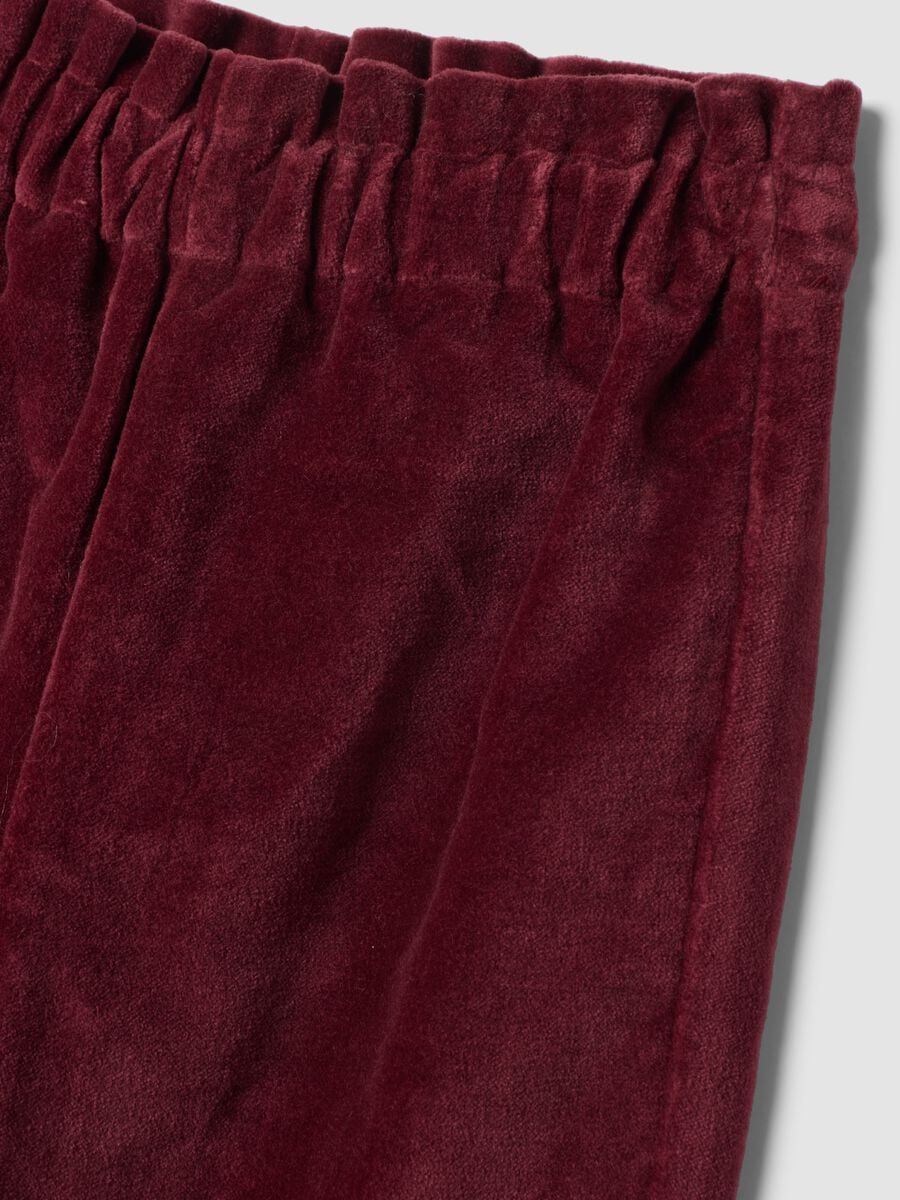 Pantaloni chino rossi in puro cotone con vita regolabile_2