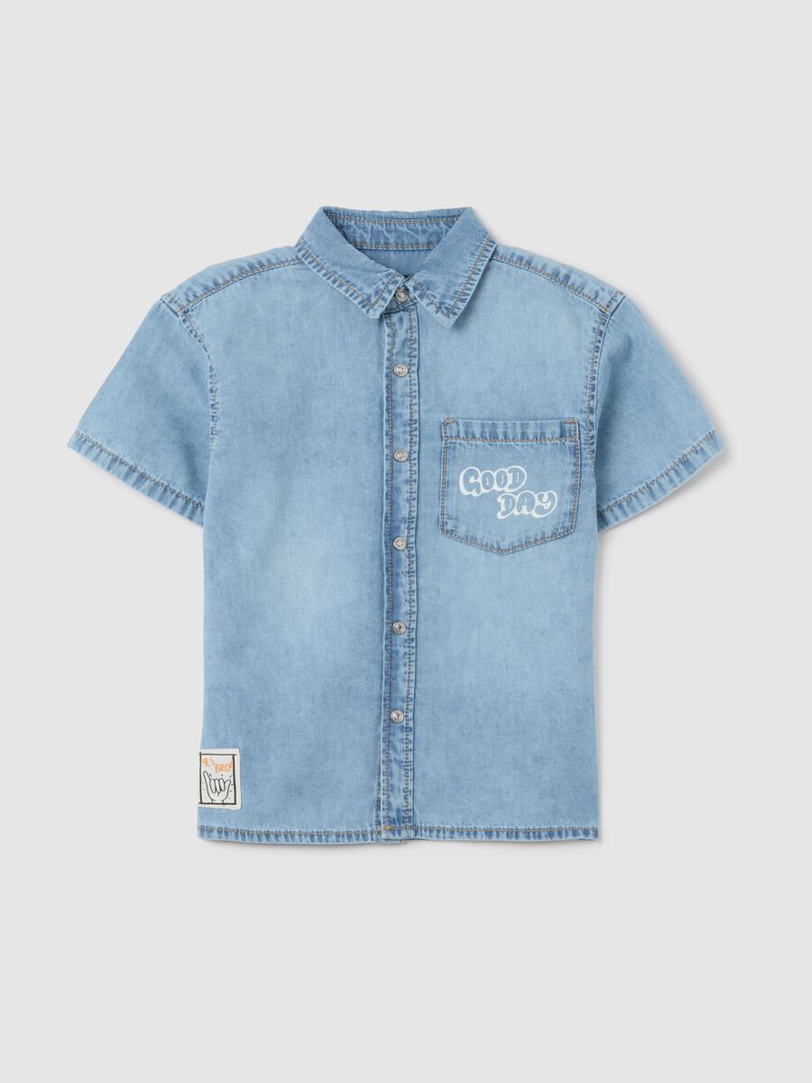 OVS Kids Short Sleeve Denim Shirt for Boys_0
