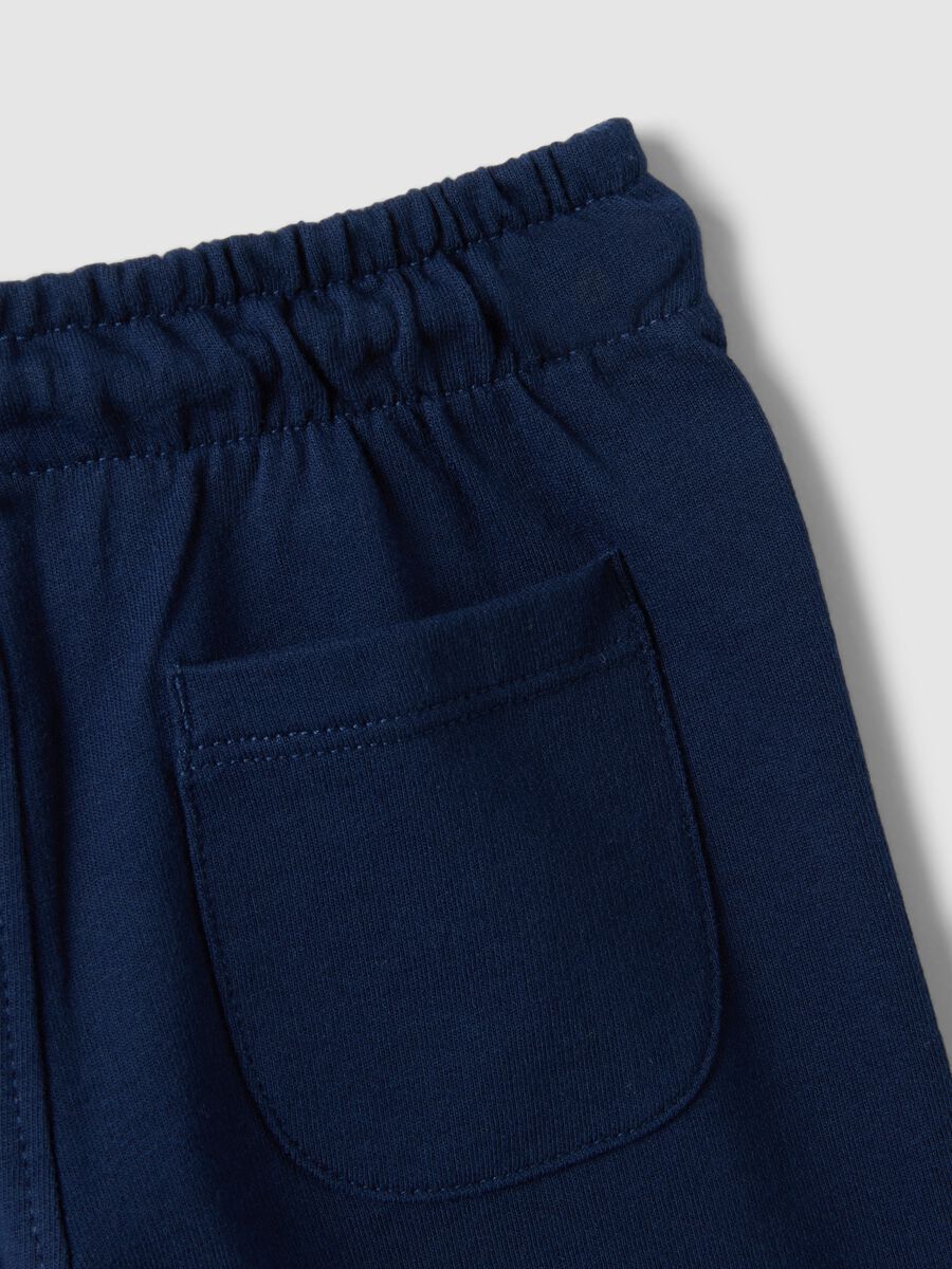 Regular fit blue pure cotton toddler shorts_3