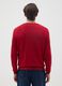 Red regular fit viscose blend jumper_2