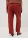 Regular fit red linen blend trousers_2