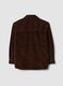 Camicia marrone scuro in puro cotone a coste_2