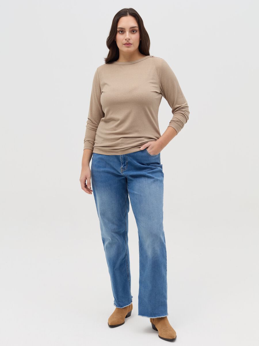 Curvy ribbed T-shirt in lurex_1