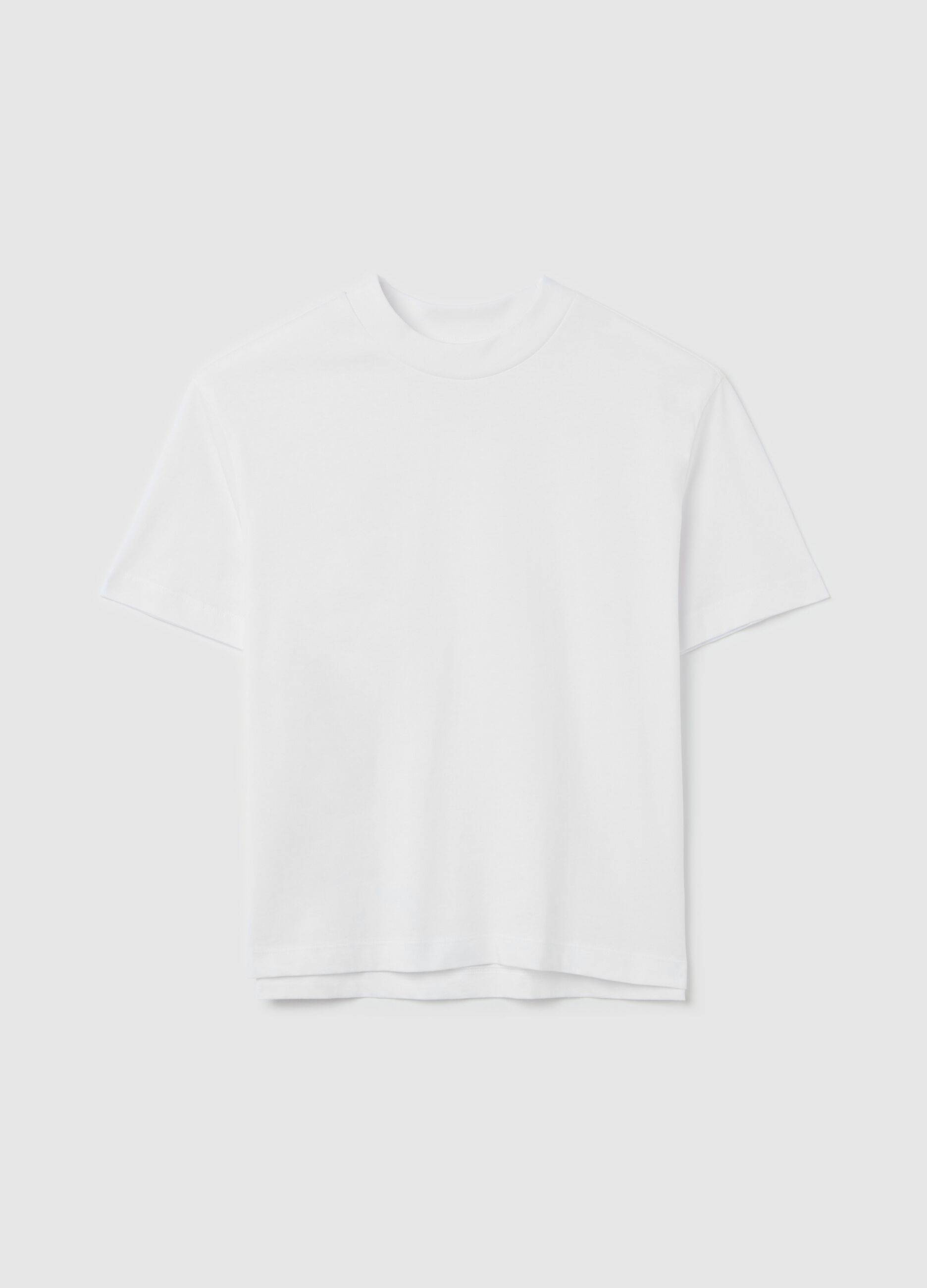 Solid colour cotton T-shirt