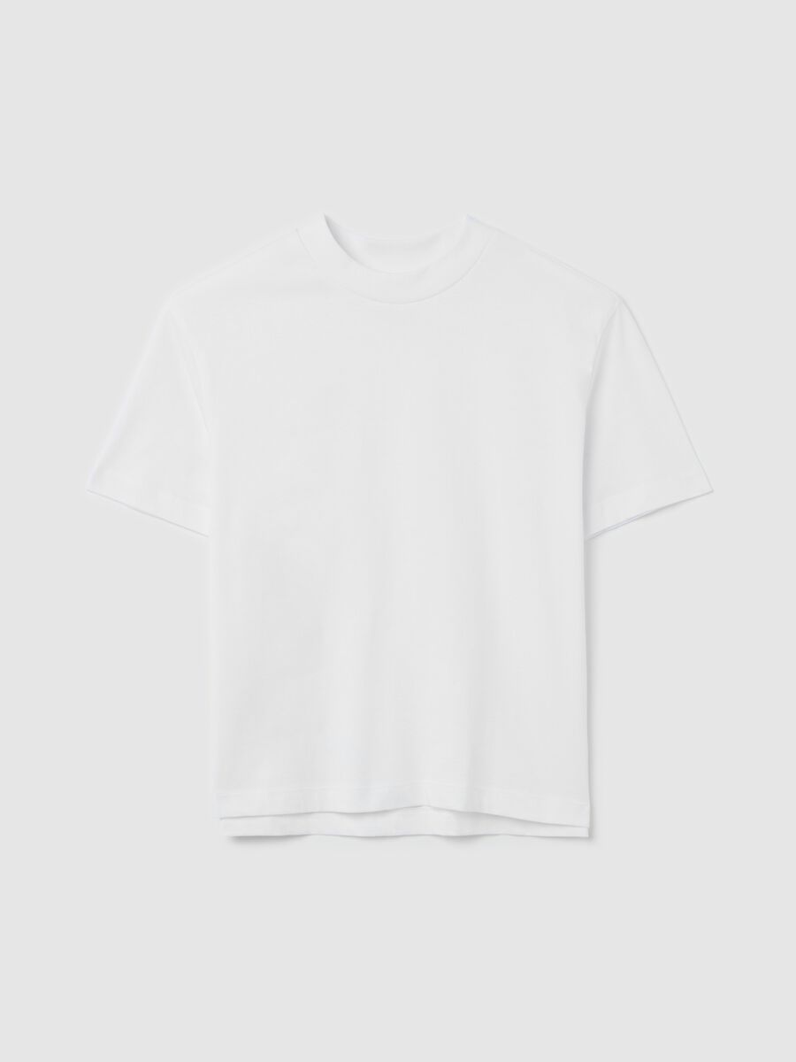 Solid colour cotton T-shirt_4