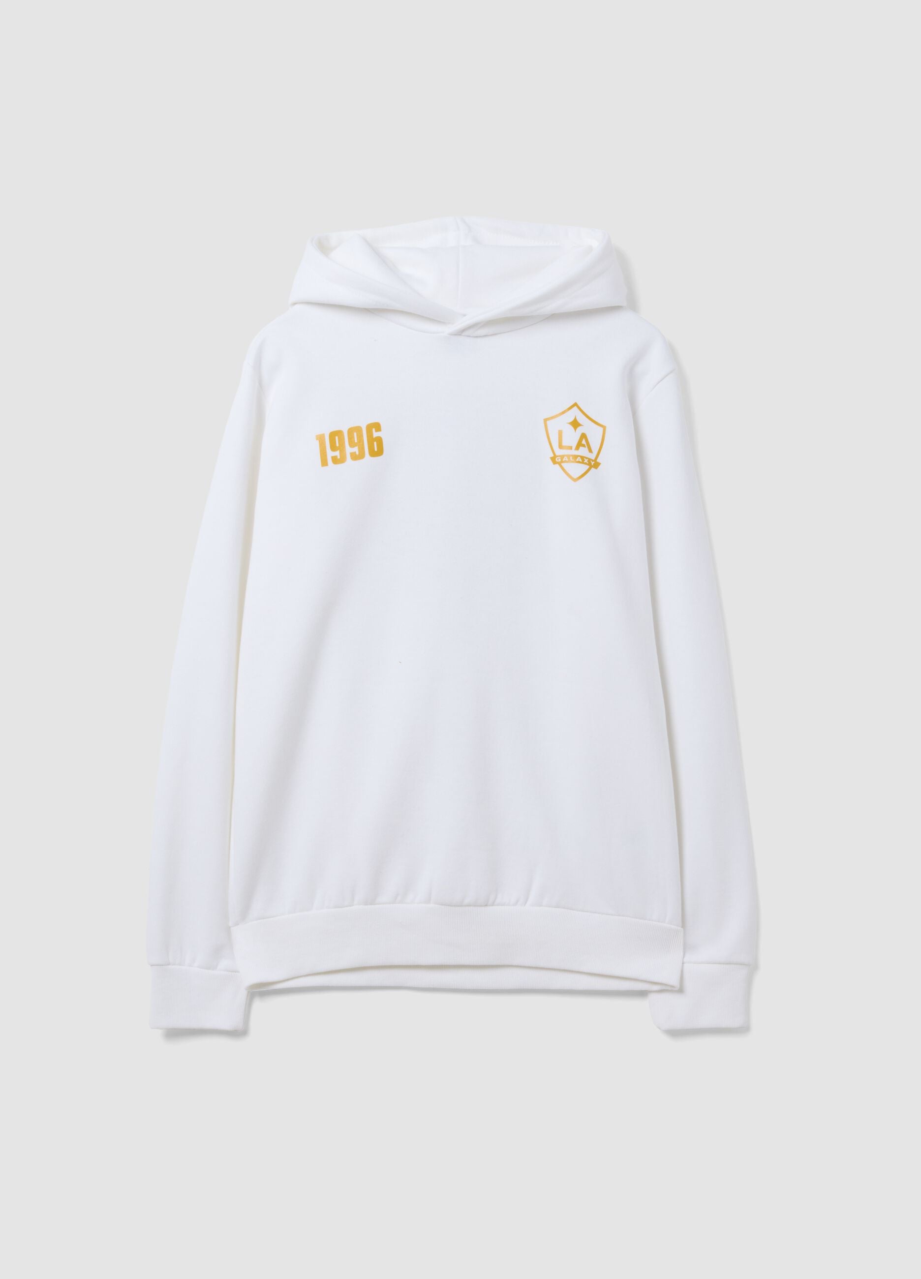 White LA Galaxy printed cotton-blend hoodie