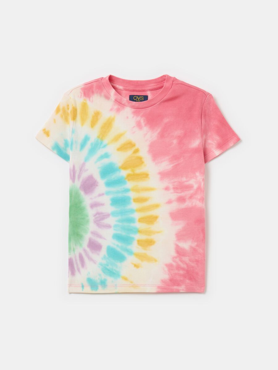 T-shirt with tie-dye pattern_0