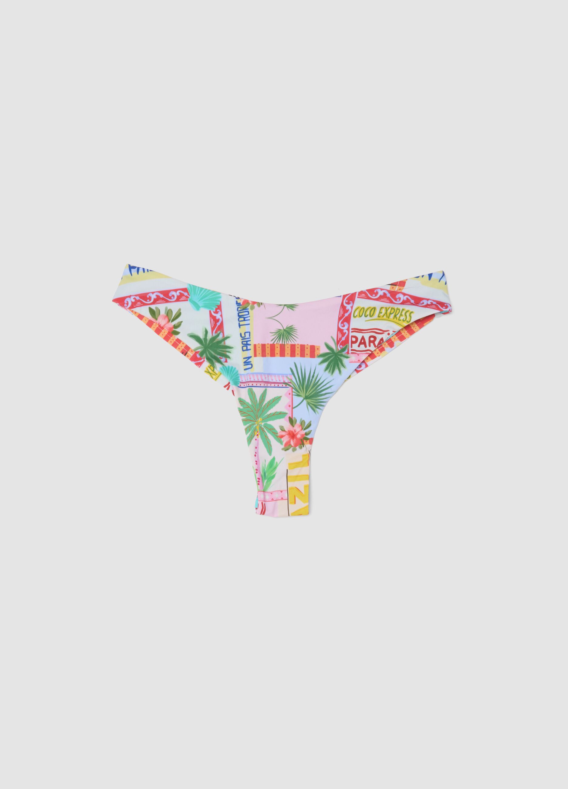 Multicolour stretch bikini bottoms