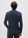 Blue regular fit pure cotton sweater_2