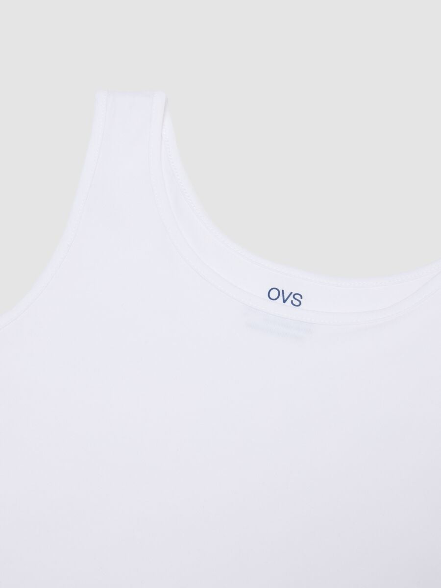 2-pack of black and white organic cotton jersey vests for girls_2
