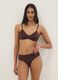 Brown stretch swim briefs with side ruching_0