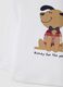 Boys' white cotton T-shirt regular fit with dog print_3